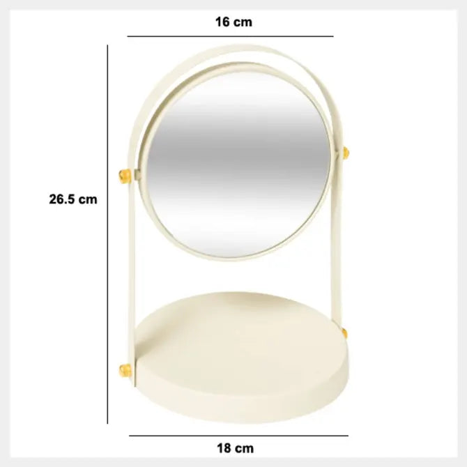 Oglindă de baie 5five Ivory, rotundă, Pivot Duo