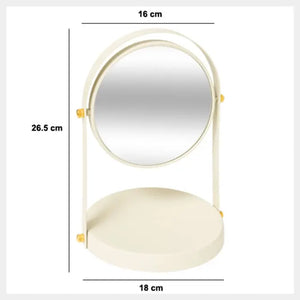 Oglindă de baie 5five Ivory, rotundă, Pivot Duo