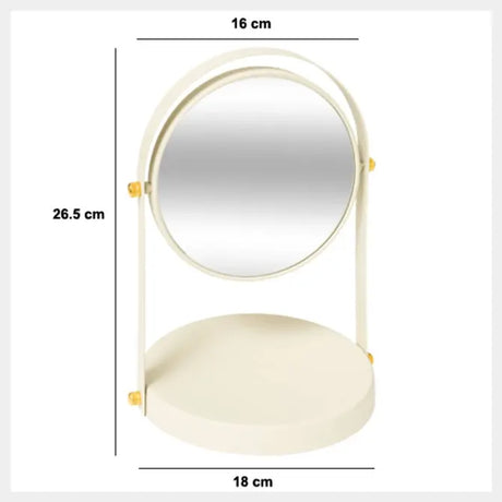 Oglindă de baie 5five Ivory, rotundă, Pivot Duo