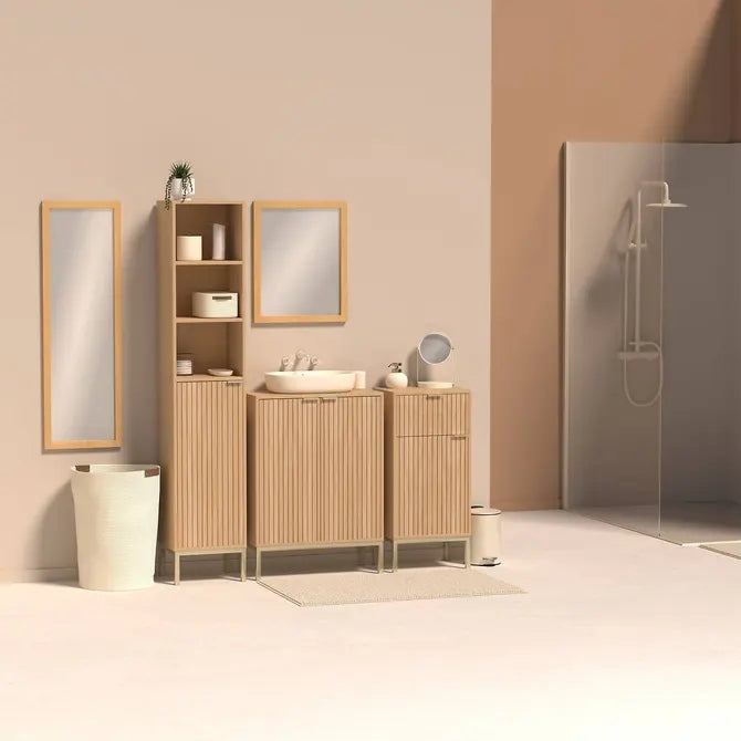 Oglindă de baie 5five Ivory, rotundă, Pivot Duo