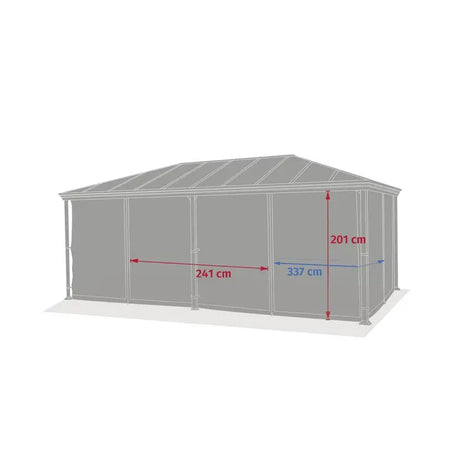 Завеси за пергола Hesperide Belize, Сиви шисти, 3.6x6 m