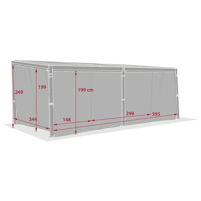 Завеси за пергола Hesperide Avila, Цвят Шисти, 6.5x3 m, 6 броя