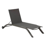 Șezlong pliabil cu roți Hesperide Jimani, aluminiu, reglabil