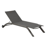 Șezlong pliabil cu roți Hesperide Jimani, aluminiu, reglabil