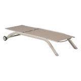 Șezlong pliabil cu roți Hesperide Jimani, aluminiu, reglabil