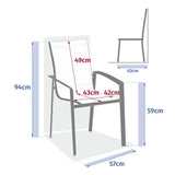 Scaun de grădină pentru masă Hesperide Axant, aluminiu