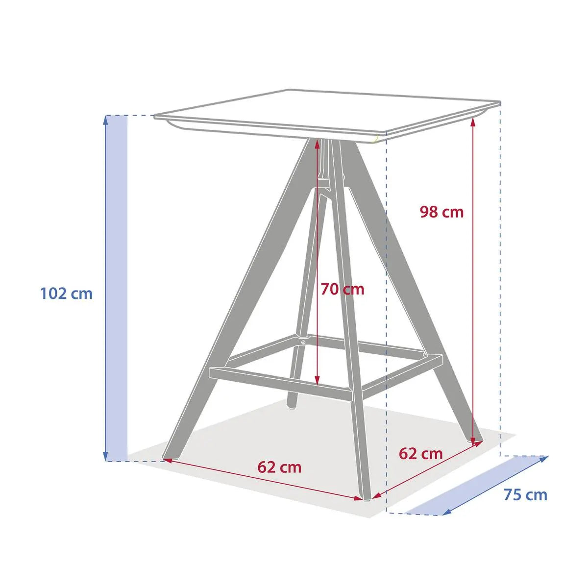 Masă înaltă de grădină Hesperide Terzano