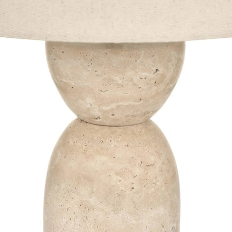 Lampă de masă Erin, Ø28xH47.5 cm, marmură bej
