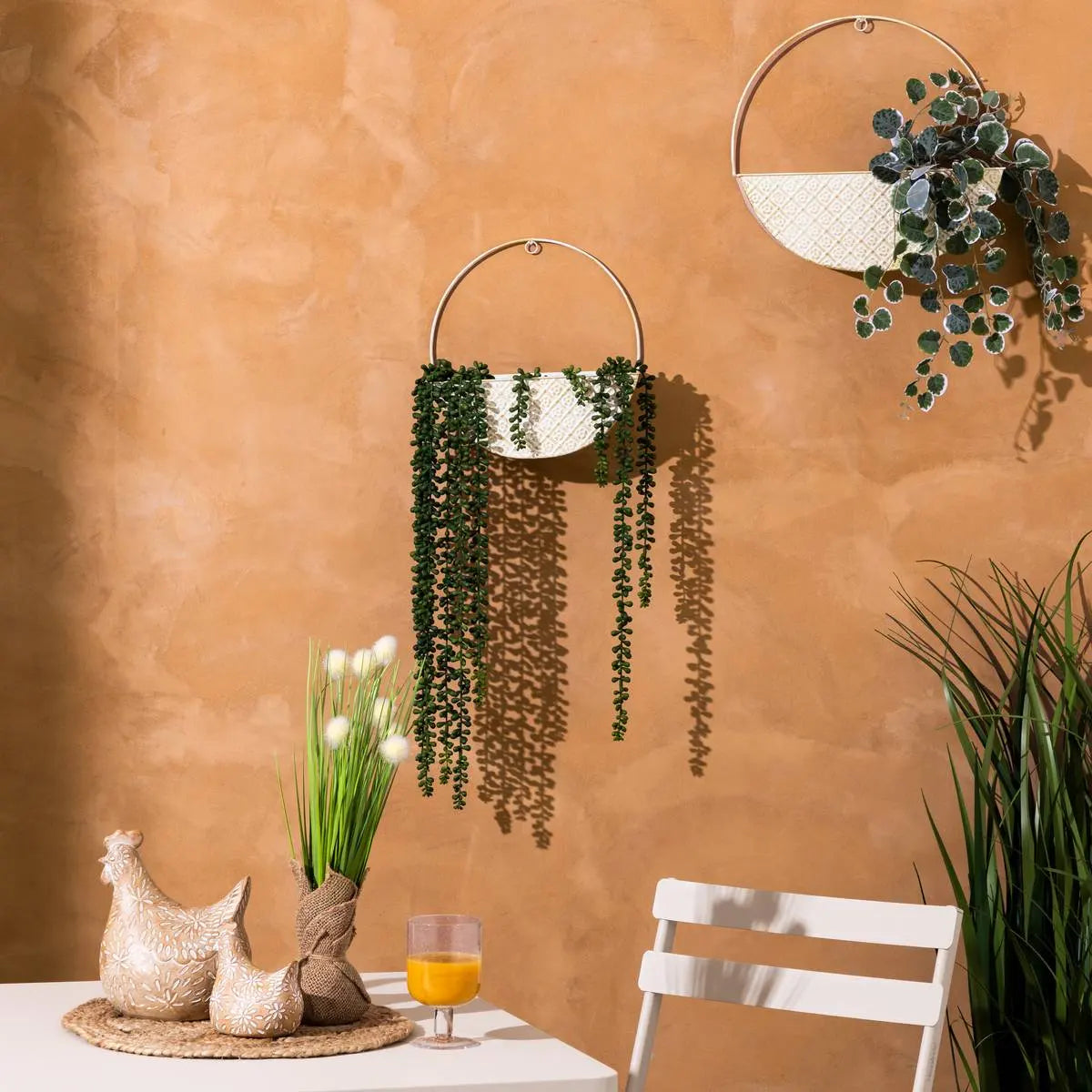 Figurină decorativă Atmosphera Linda, Rășină, Bej, 20 cm