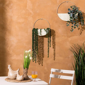 Figurină decorativă Atmosphera Linda, Rășină, Bej, 20 cm