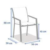 Scaun de grădină pentru masă Hesperide Essentia, aluminiu