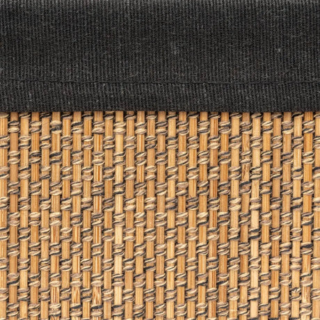 Set de 3 coșuri de depozitare 5five, Bambus și material textil, Negru