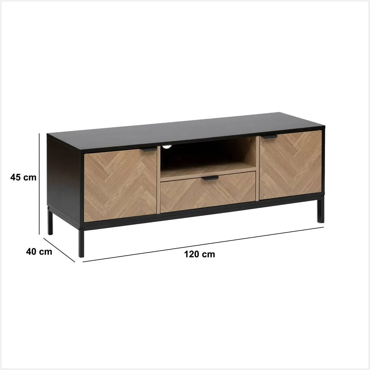 Dulap TV 5five Chevrons, 120x40 cm