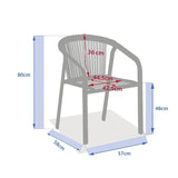 Scaun de grădină pentru masă Hesperide Riu, aluminiu