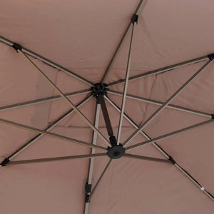 Градински чадър със странична стойка Hesperide Equador, Анодизиран сиво/Таупе, 4x3 m