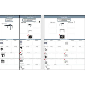 Щора за пергола Hesperide Evora, Тексалин, Графит, 4 m