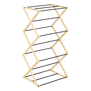 Uscător de rufe 5five Black Bamboo Accordion, bej bambus, 7 m