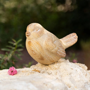 Figurină decorativă Atmosphera Birdy, Rășină, Bej, 14 cm
