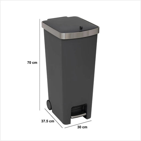 Coș de gunoi 5five, oțel inoxidabil și plastic, 45 l