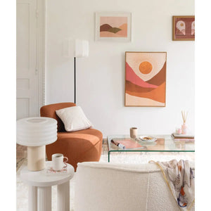 Lampion atmosphera Tobie, Metal și bumbac, Negru, 150 cm