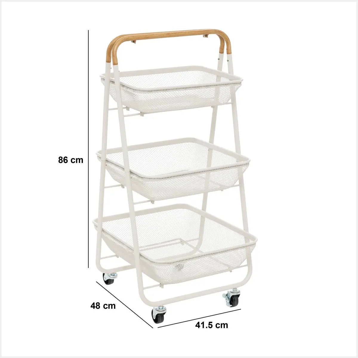 Cărucior de bucătărie 5five Mayaj, Metal, 3 niveluri