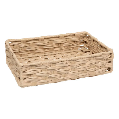 Set de 3 coșuri de depozitare 5five Tresse, PE, Joase, Bej