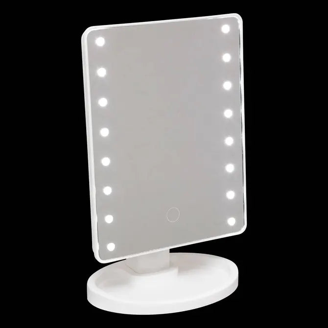 Oglindă de baie 5five, LED, dreptunghiulară, 16x28 cm, albă