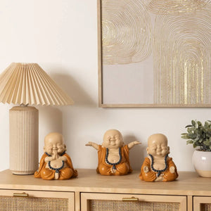 Figură decorativă Buddha cu atmosferă, rășină, 16 cm