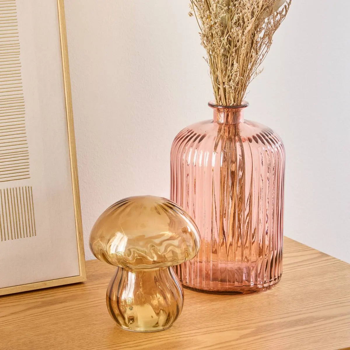 Figurină decorativă Atmosphera Toamnă, Sticlă, 16 cm, Asortate