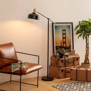 Lampion Atmosphere Flower Factory, Metal, Negru, 155 cm