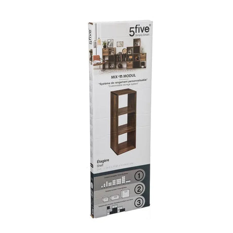 Рафт 5five Mix'n Modul Industrial, 3 отделения, Дърво