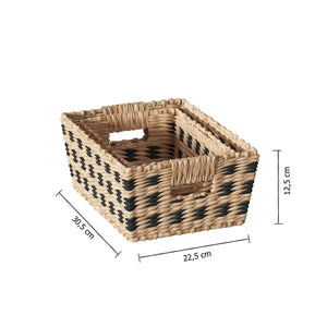 Set de 3 coșuri 5five Terre Inconnue, teșite