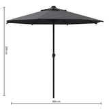 Umbrelă dreaptă înclinabilă Hesperide Loompa, 3 m