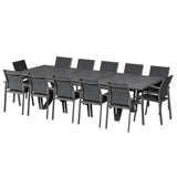Masă de grădină extensibilă Hesperide Axiome, aluminiu, 12 locuri