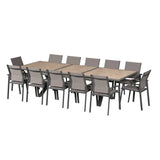 Masă de grădină extensibilă Hesperide Axiome, aluminiu, 12 locuri