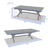 Masă de grădină extensibilă Hesperide Axiome, aluminiu, 12 locuri