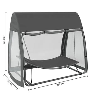 Градинска люлка Hesperide Trinidad, С комарник, Цвят Шисти