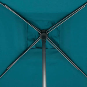 Прав накланящ се чадър Hesperide Soya, Синьо-зелен, 2.5x2.5 m
