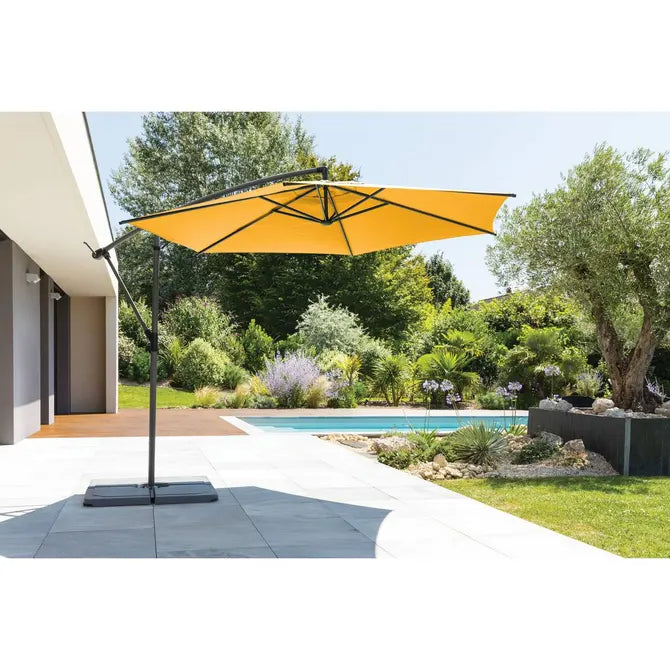 Градински чадър със странична стойка Hesperide Manoa, Горчица, 3 m