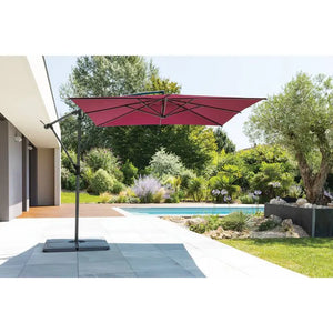 Градински чадър със странична стойка Hesperide Manoa, Бордо, 2.5x2.5 m