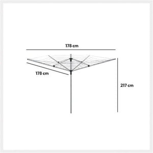 Uscător de rufe 5five aluminiu pentru exterior, 40 m
