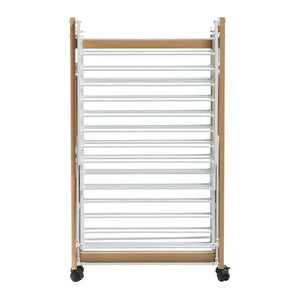 Uscător de rufe 5five cu efect de lemn și 4 roți, efect metalic de lemn, 27 m