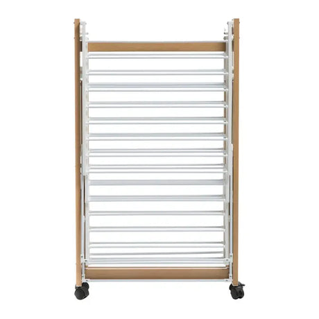 Uscător de rufe 5five cu efect de lemn și 4 roți, efect metalic de lemn, 27 m