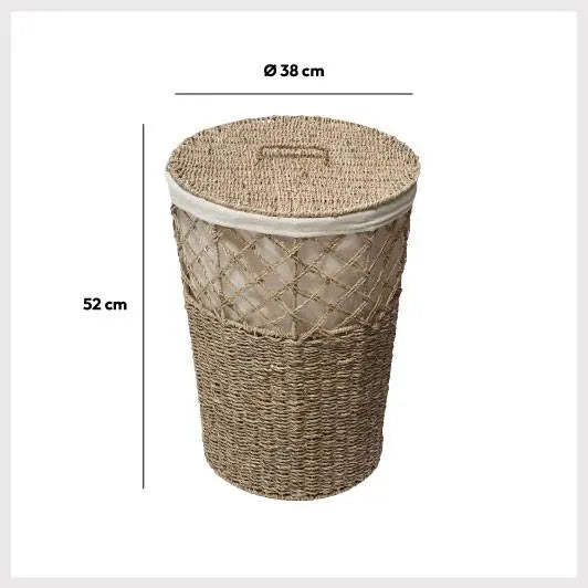 Coș de rufe 5five, Rotund, Rattan, 41 l
