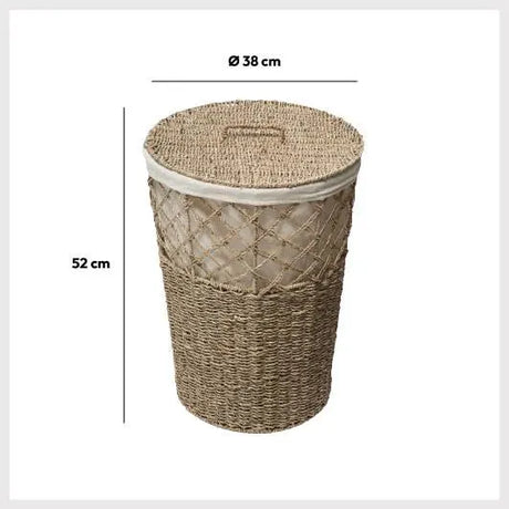 Coș de rufe 5five, Rotund, Rattan, 41 l