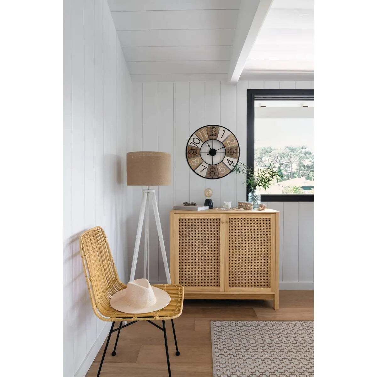 Lampion atmosphera Elva, Lemn, Natural, 143 cm