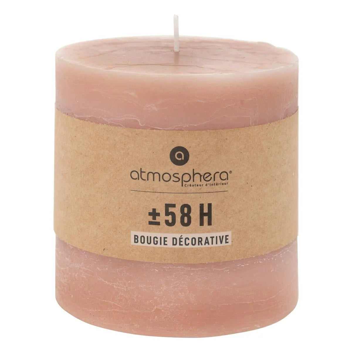 Lumânare neparfumată Atmosphera Olia, Rotundă, 10x10 cm