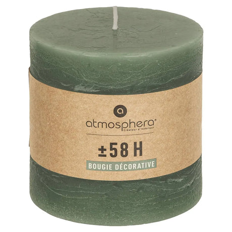 Lumânare neparfumată Atmosphera Olia, Rotundă, 10x10 cm