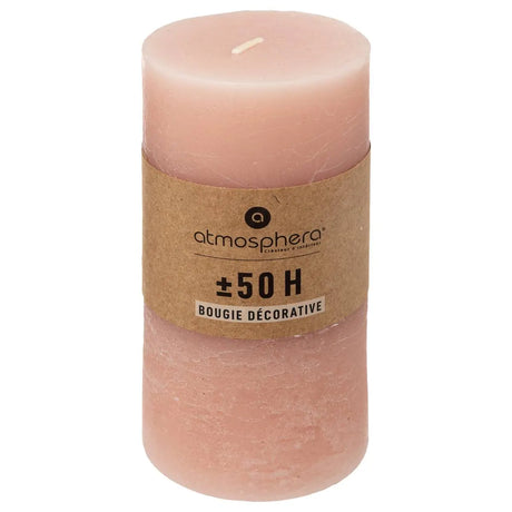 Lumânare neparfumată Atmosphera Olia, Rotundă, 7x14 cm