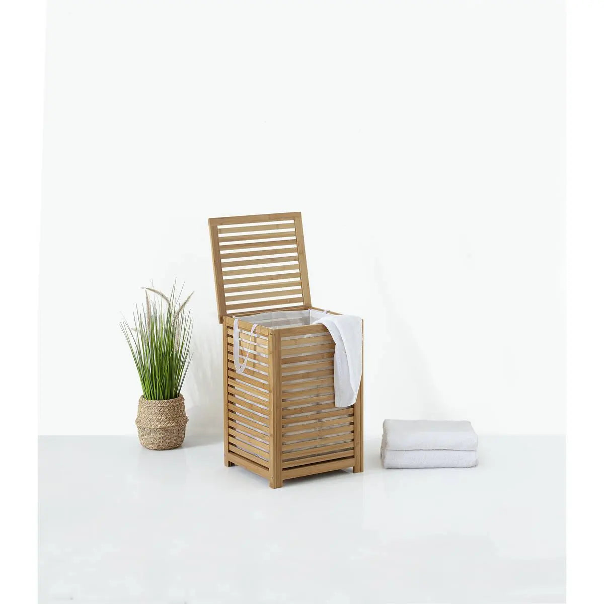 Coș de rufe 5five Sicla, Bambus, 65 L